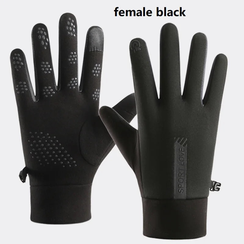 Winter Gloves Women Cycling Bike Thermal Fleece Cold Resistance Wind Waterproof