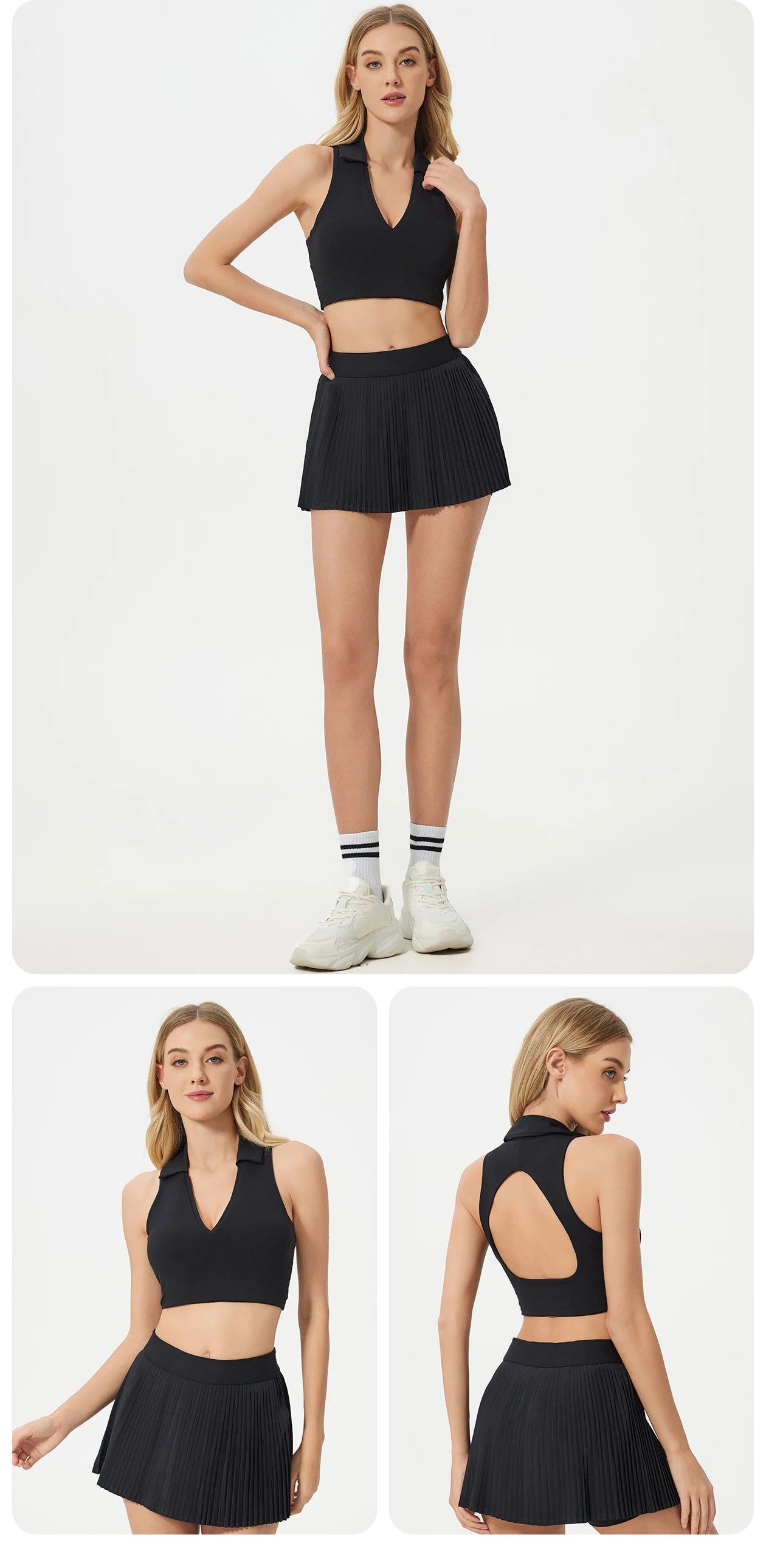 High Waist Tights Tennis Shorts Dress With Pockets Pleated Pocket Skirt Quick Dry Golf Wear