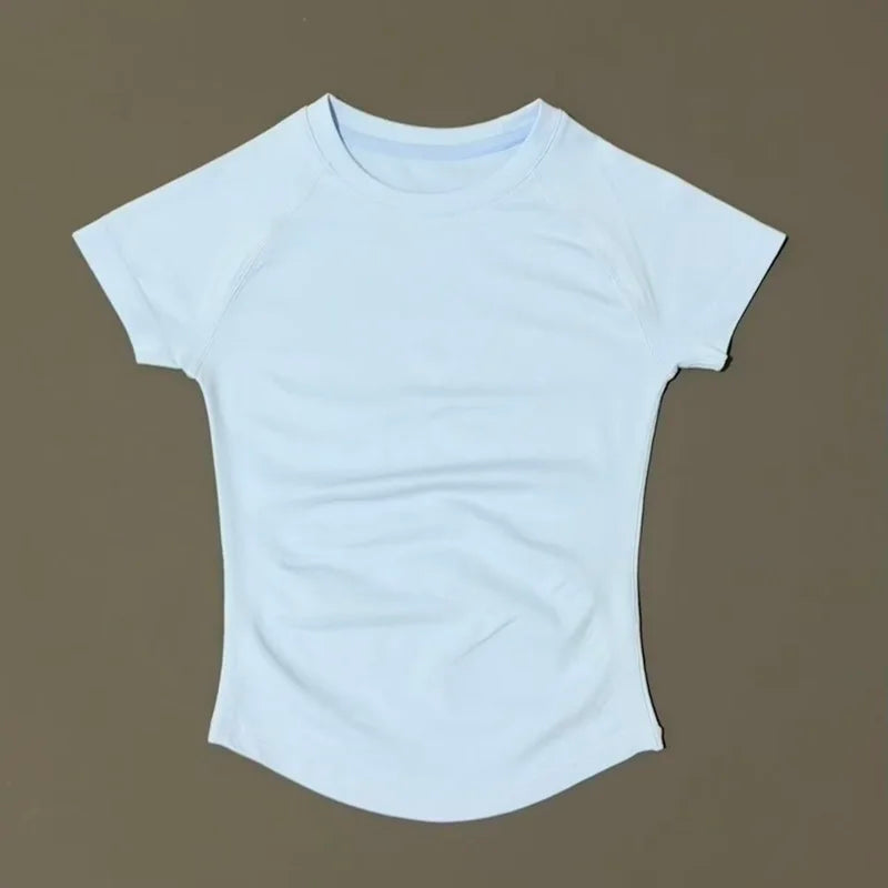 Short Sleeve Yoga T Shirt Fitness Activewear Running Tight Tops