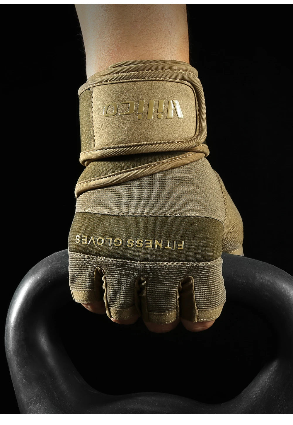 Half Finger Gym Gloves Weightlifting  Anti-Slip Fitness Gloves with Wrist Support