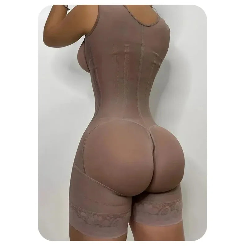 Body Shaper Women Shapewear Bodysuit 9-bone High Compression Girdles Double Tummy Control Full Body Open Crotch