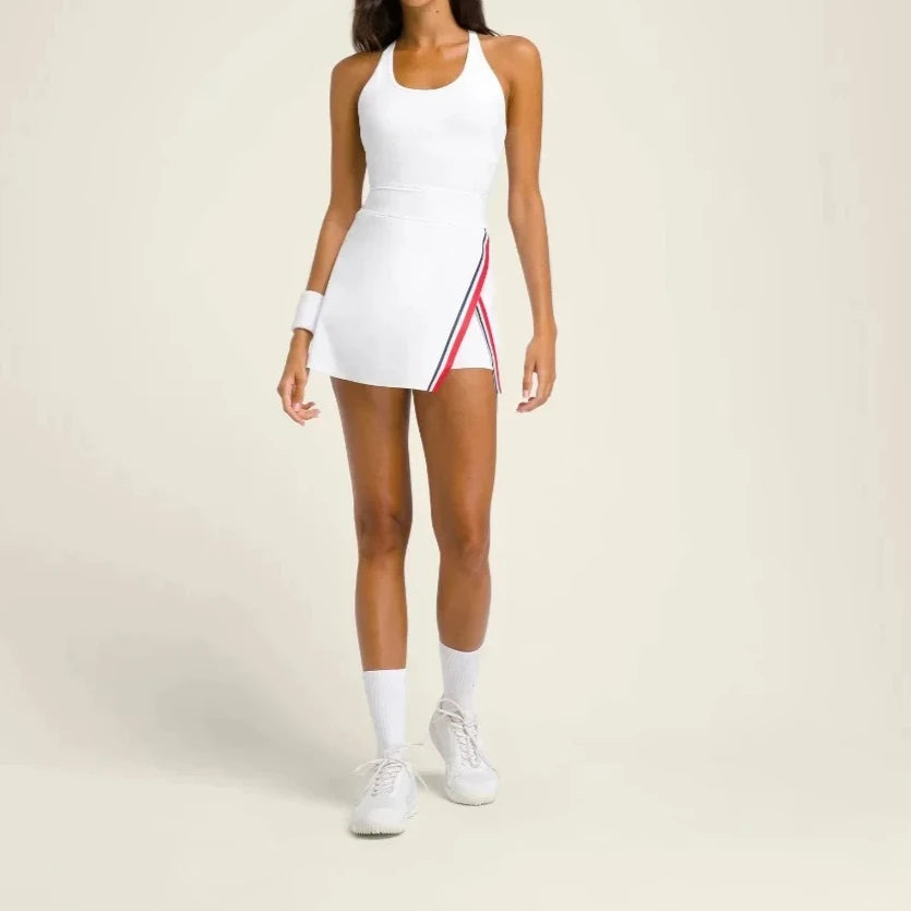 Golf wear Women Tennis dress with shorts  badminton sportswear Sports mountaineering wear blue