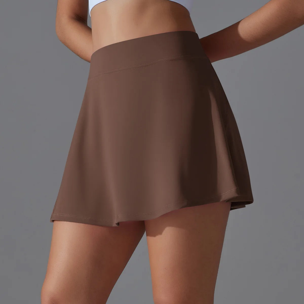 Women Tennis Skirt Ruffled Skirt With Shorts Golf Wear High Waist Breathable Yoga Skort