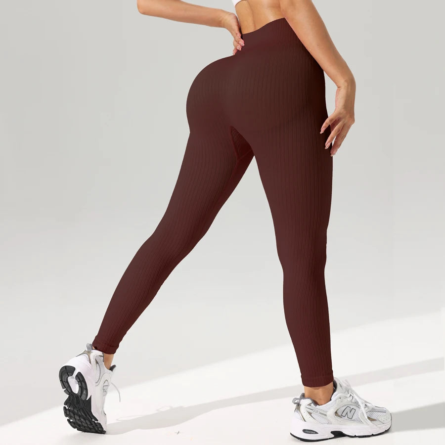 Women Sports Leggings Seamless Yoga Pants w/Tummy Control