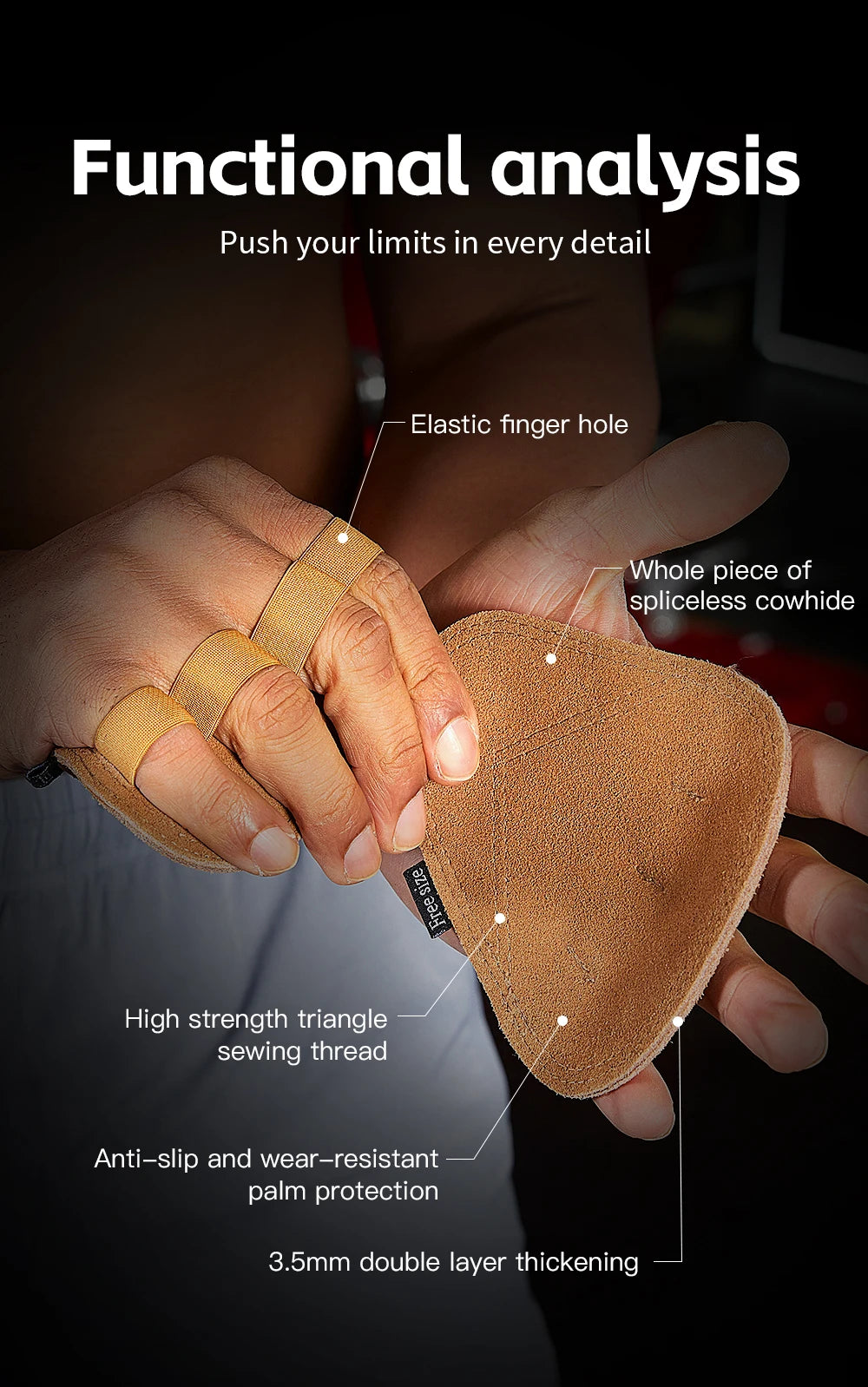 Powerlifting Gym Gloves Breathable Gloves Weightlifting Leather Palm Guard Fitness Gloves for Men Women