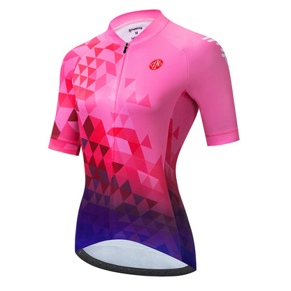 Women Cycling Jersey Tops Summer Racing Short Sleeve MTB Bike Jersey Shirt