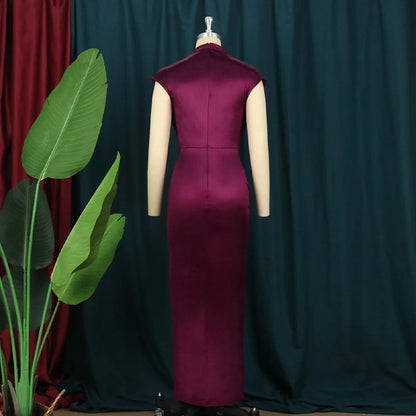 women's casual dresses draped fashion Woman clothes long prom female evening dresses elegant party dresses
