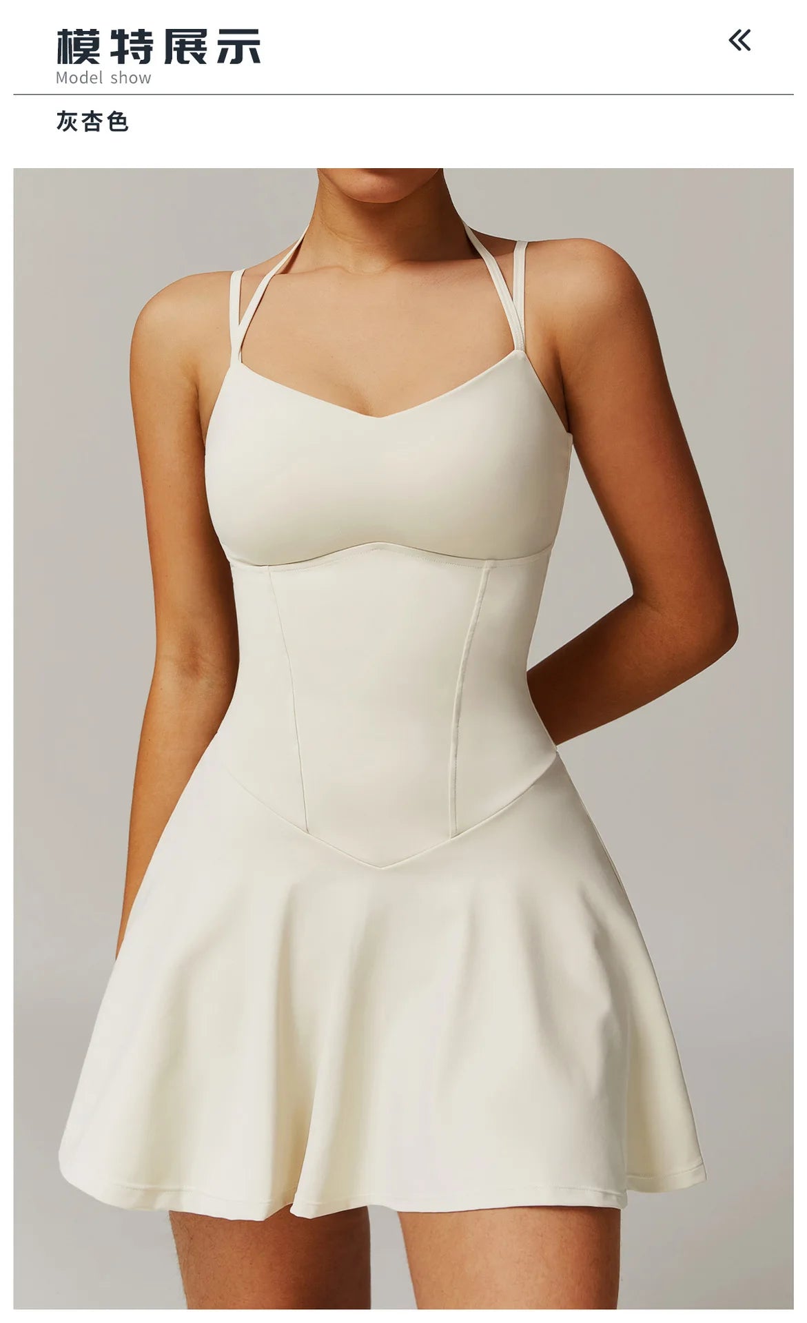 Tennis Dress with Shorts Underneath Pockets Strap Dress Sporting Tennis Outfit  Sport Dresses