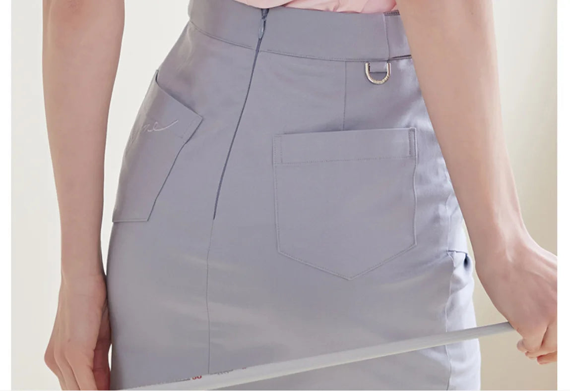 Short Sleeve Tops Golf T-shirts Quick-dry Breathable Shirts Lace Up Pleated Golf Skirt