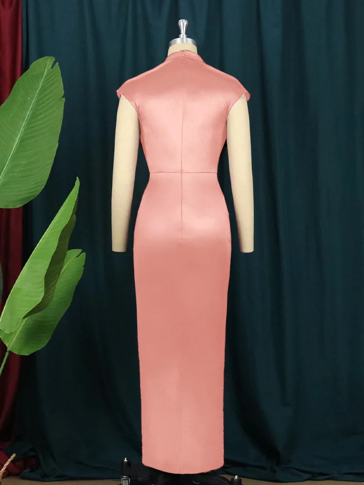women's casual dresses draped fashion Woman clothes long prom female evening dresses elegant party dresses