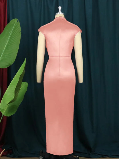 women's casual dresses draped fashion Woman clothes long prom female evening dresses elegant party dresses