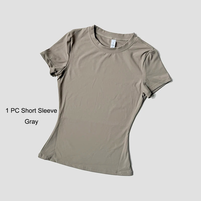 Sports Sets Fitness Hip-lifting Tight Top Short Sleeve