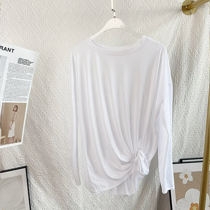 Women's Fitness Sports T-shirt Loose Long Sleeve Breathable Comfort Side-Opening