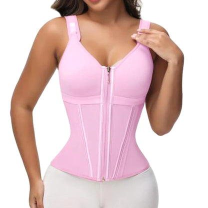 Purple Vest High Compression Waist Trainer with Zipper Slimming Tummy Control Shapewear