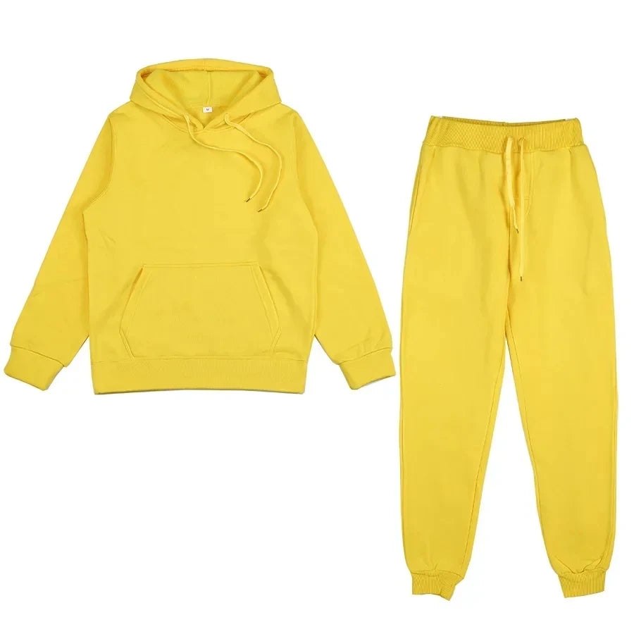 2025 Fashion Tracksuit Hoodies and Sweatpants High Quality Ladies Daily Casual Sports Hooded Outfits