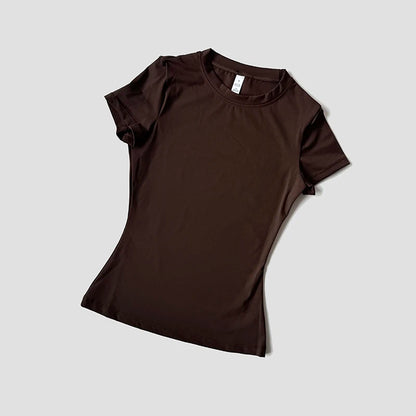 Women Seamless T Shirts Fitness Clothes Short Sleeve Yoga Active Wear