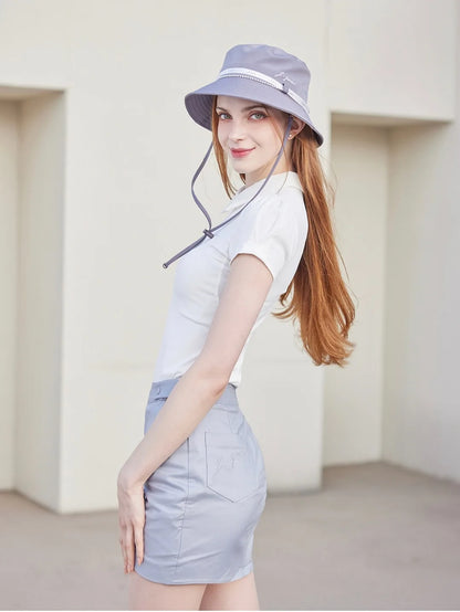 Short Sleeve Tops Golf T-shirts Quick-dry Breathable Shirts Lace Up Pleated Golf Skirt