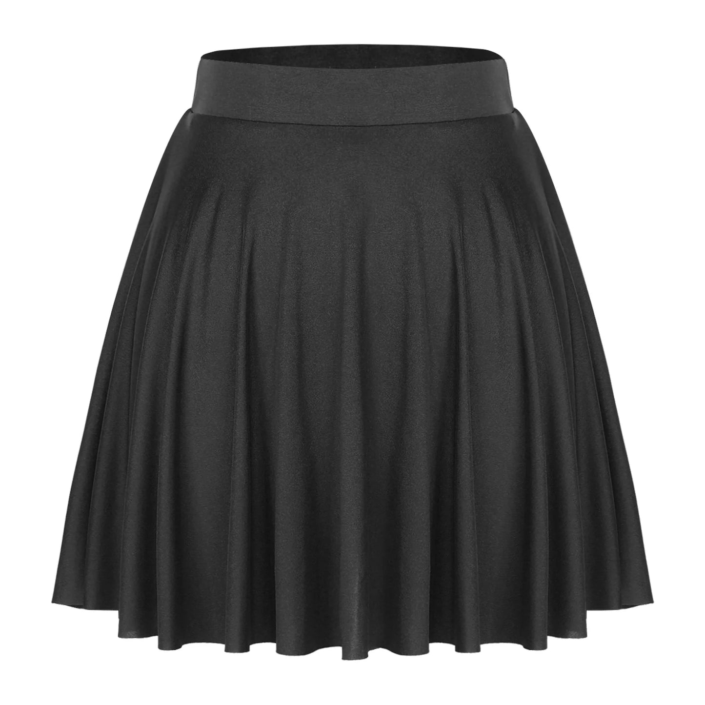 Sexy Ruffle Skirt Casual  Solid Color Elastic Waistband Flared Skirts Loungewear Homewear Sportwear Clubwear