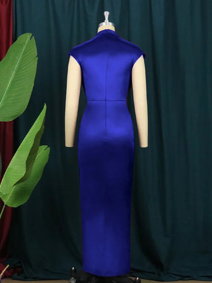 women's casual dresses draped fashion Woman clothes long prom female evening dresses elegant party dresses