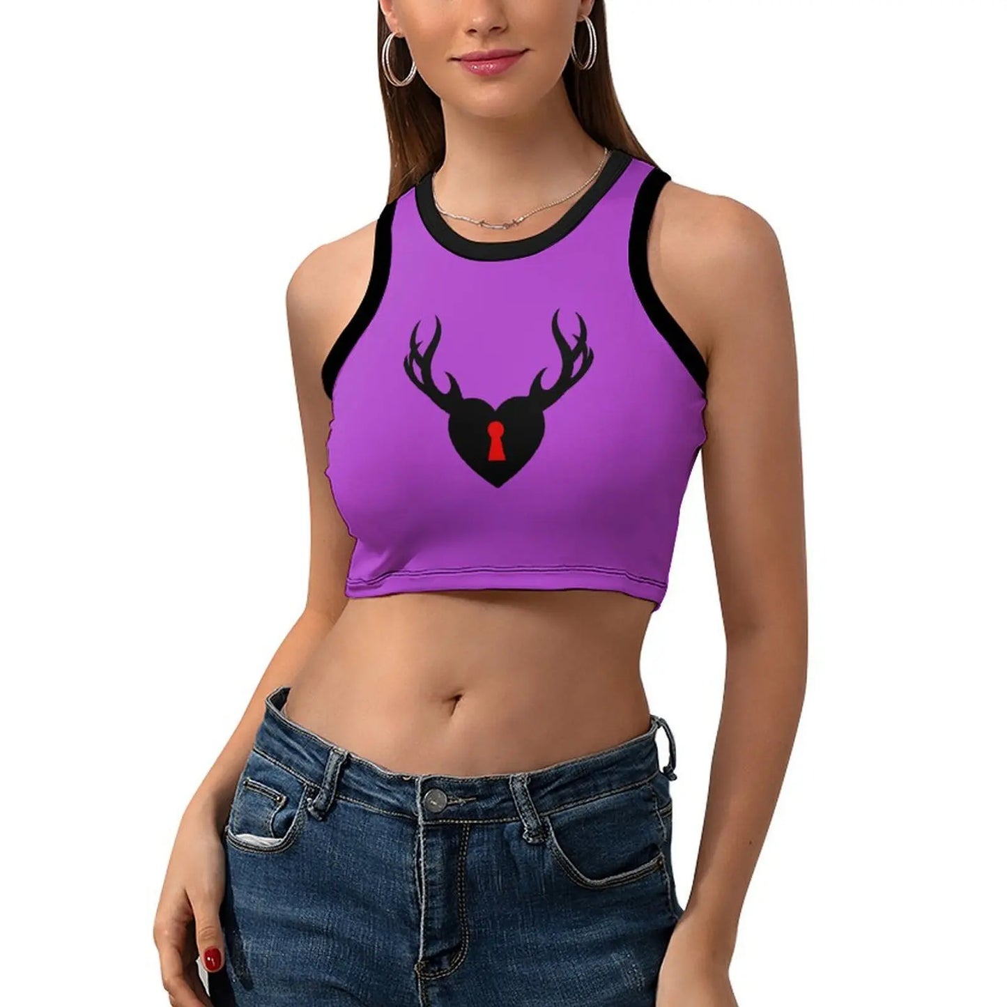 Sports Crop Tank Tops for Women Cropped Racerback  Sleeveless Gym Shirts