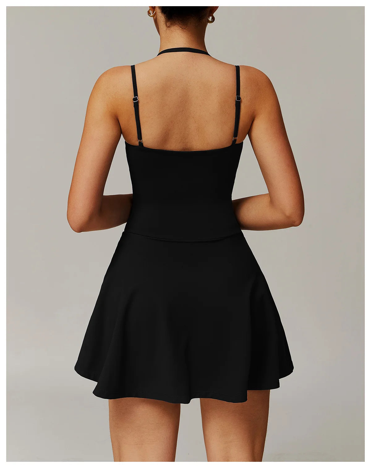 Tennis Dress with Shorts Underneath Pockets Strap Dress Sporting Tennis Outfit  Sport Dresses
