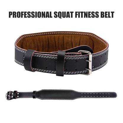 PU Leather Professional Waist Support Sports Safety Belt Protection Hard Pull Weightlifting Equipment