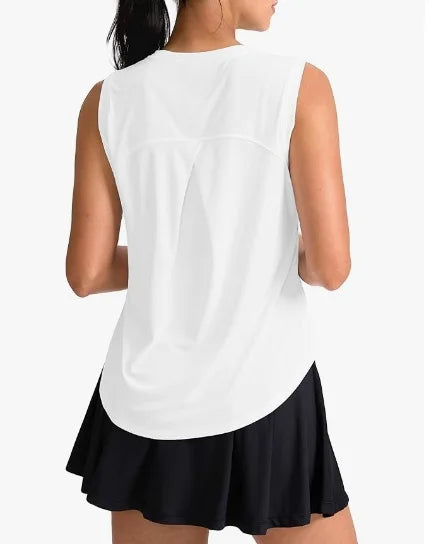 Women's sleeveless sports breathable lightweight  tennis yoga shirts
