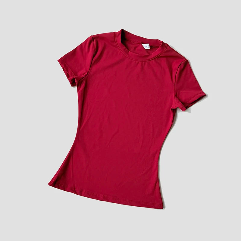 Women Seamless T Shirts Fitness Clothes Short Sleeve Yoga Active Wear