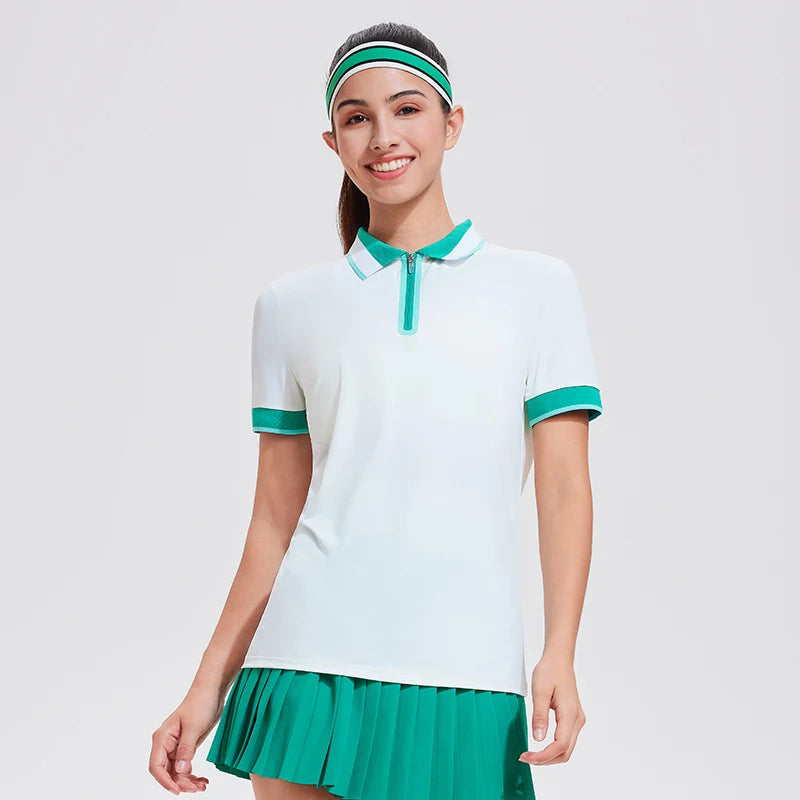 Women Short Sleeve Golf Wear Fashion Lady Top Sports Tennis T Shirts