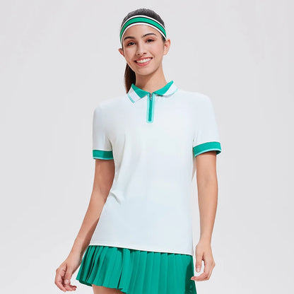 Women Short Sleeve Golf Wear Fashion Lady Top Sports Tennis T Shirts
