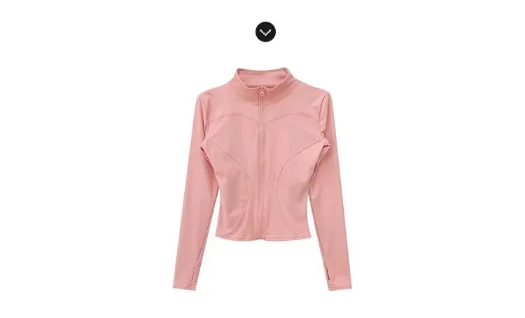 Quick Drying Sports Tight Top Yoga Jacket Long Sleeve S-3XL