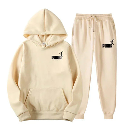 New Men's and Women's Hoodies Fashion Street Casual Set Autumn/Winter Sportswear+Pants Multi Color Set