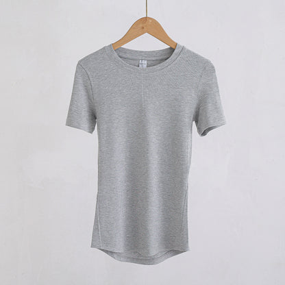 Women Yoga Tops Pilates Aerobic Clothes Tight Short Sleeve Workout Sport Fitness Gym T-shirt Slim Sportswear Blouse