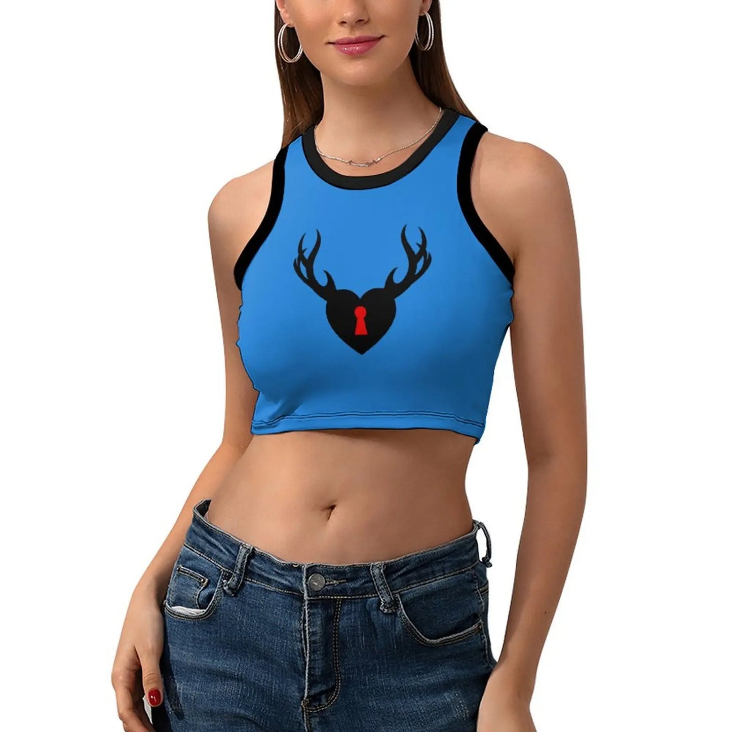 Sports Crop Tank Tops for Women Cropped Racerback  Sleeveless Gym Shirts