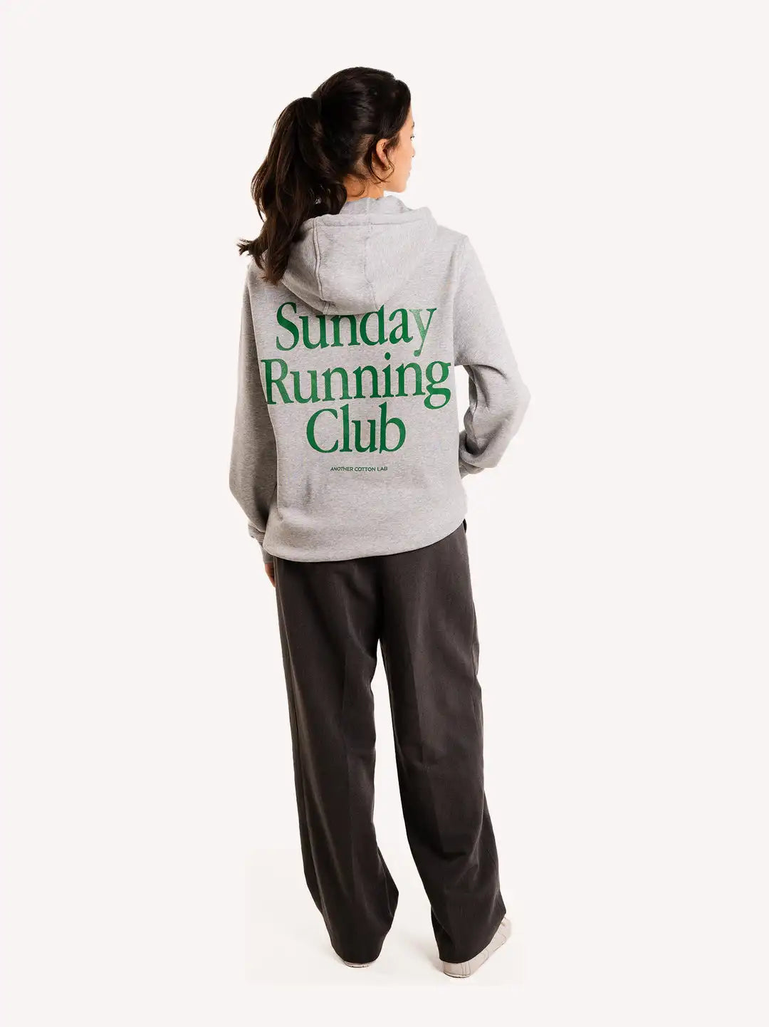 Sunday Running Club Oversized Hoodie Warm in Autumn Winter Thick Fleece Warmth Pullover