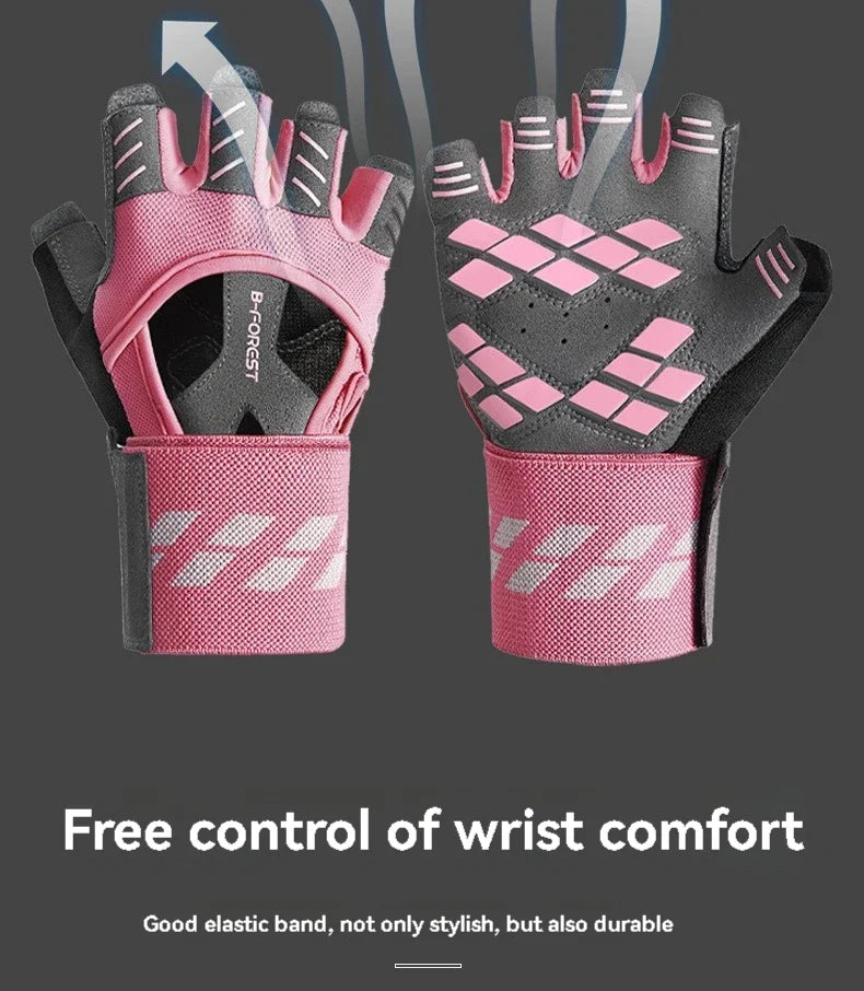 Half Finger Gym Gloves Training Fitness Gloves Anti-slip Gel Bodybuilding Workout