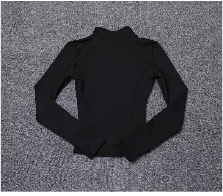 Women Sport Jacket Long Sleeve Shirt Workout Gym Training Clothing Yoga Sportswear