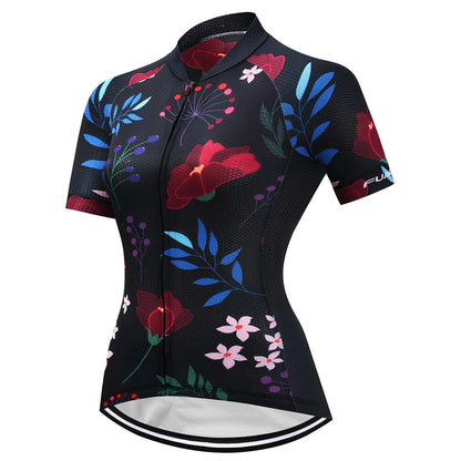 Women Cycling Jersey Tops Summer Racing Short Sleeve MTB Bike Jersey Shirt