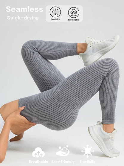 Women Sports Leggings Seamless Yoga Pants w/Tummy Control
