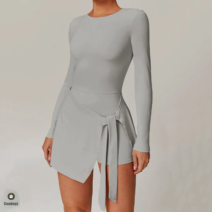 Tennis Dress for Women with Built in Shorts Athletic Dresses Sleeveless Boat Neck Active Workout Skort Dress