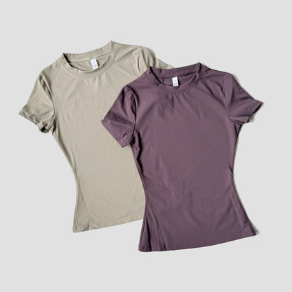 Women Seamless T Shirts Fitness Clothes Short Sleeve Yoga Active Wear