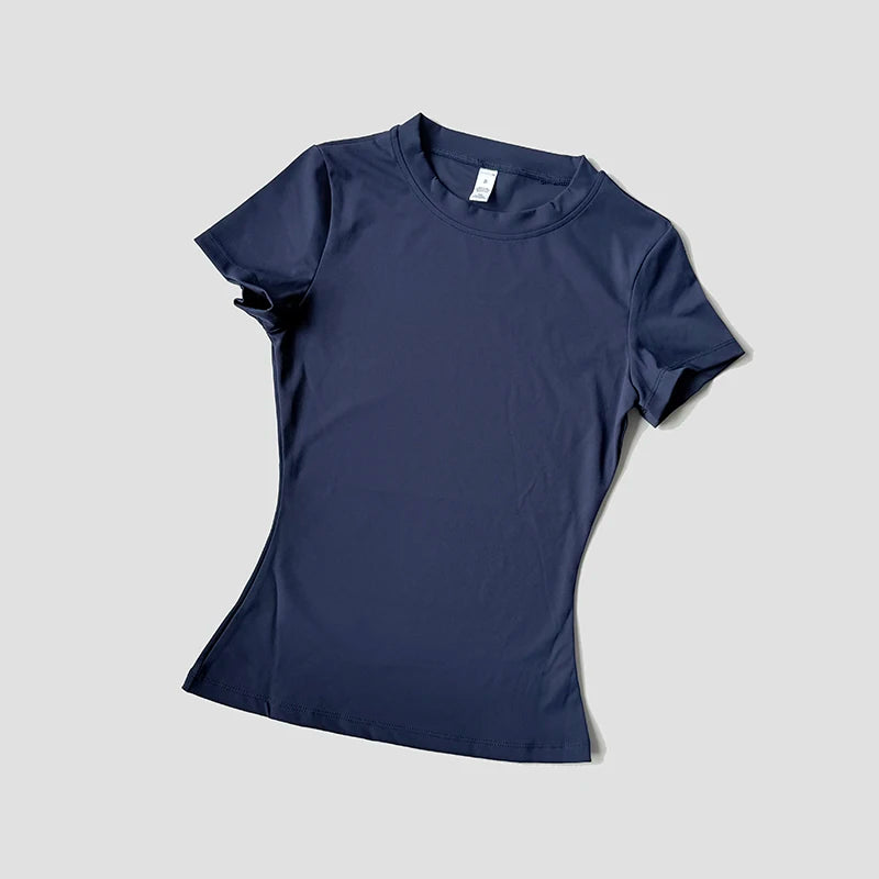 Women Seamless T Shirts Fitness Clothes Short Sleeve Yoga Active Wear