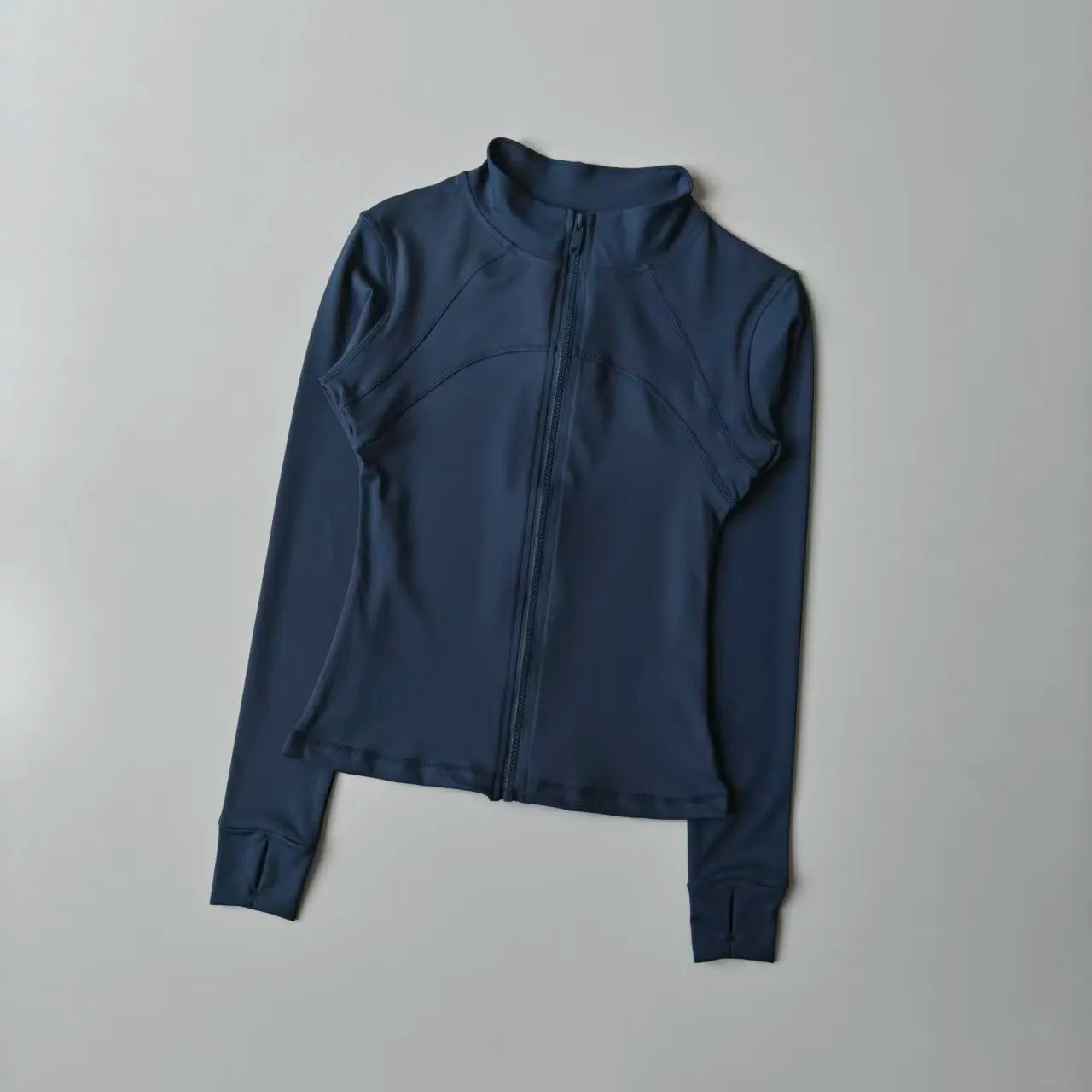 Outdoor Sports Long Sleeved Women Slim Quick Dry Zipper Cardigan Stand Up Collar Jacket