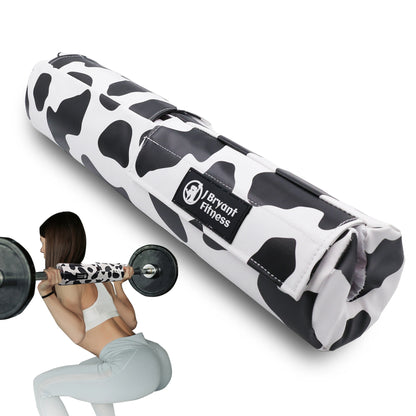 Cow Print Barbell Squat Pad Thick Foam PU Leather Padding for Neck Shoulder Protective Home Gym Weightlifting Training Equipment