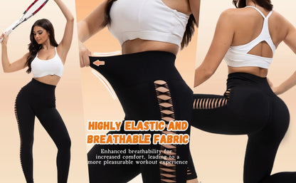 2 Pack High Waisted Sexy Butt Lifting Seamless Solid Color Yoga Leggings Elastic And Breathable Fitness Sports Pants