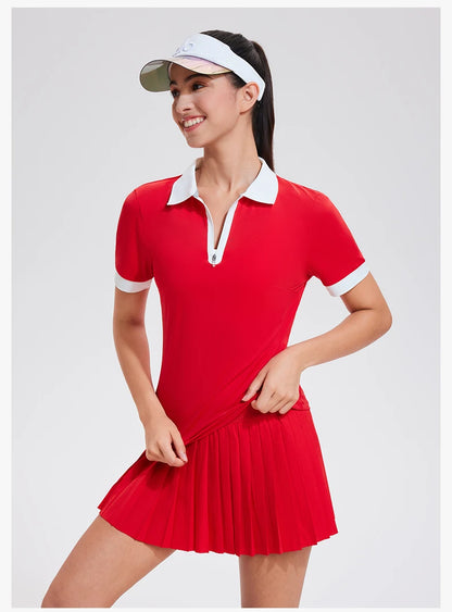 Women Short Sleeve Golf Wear Fashion Lady Top Sports Tennis T Shirts