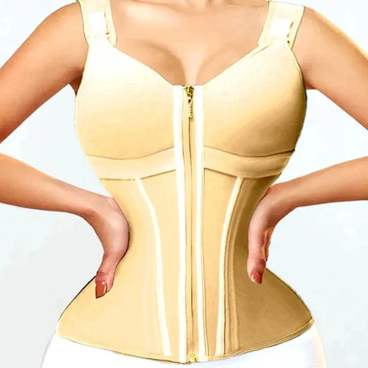 Purple Vest High Compression Waist Trainer with Zipper Slimming Tummy Control Shapewear