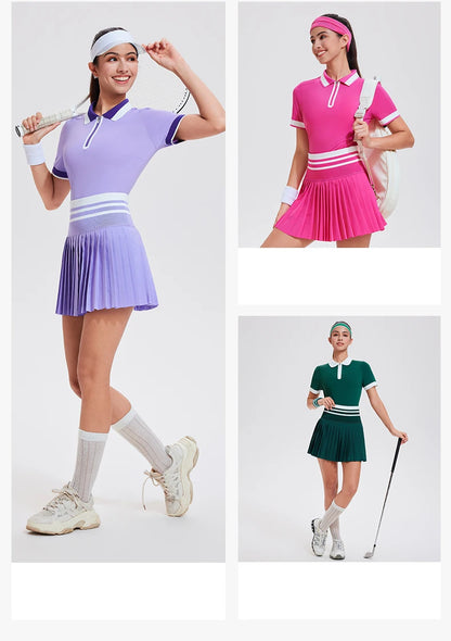 Women Short Sleeve Golf Wear Fashion Lady Top Sports Tennis T Shirts