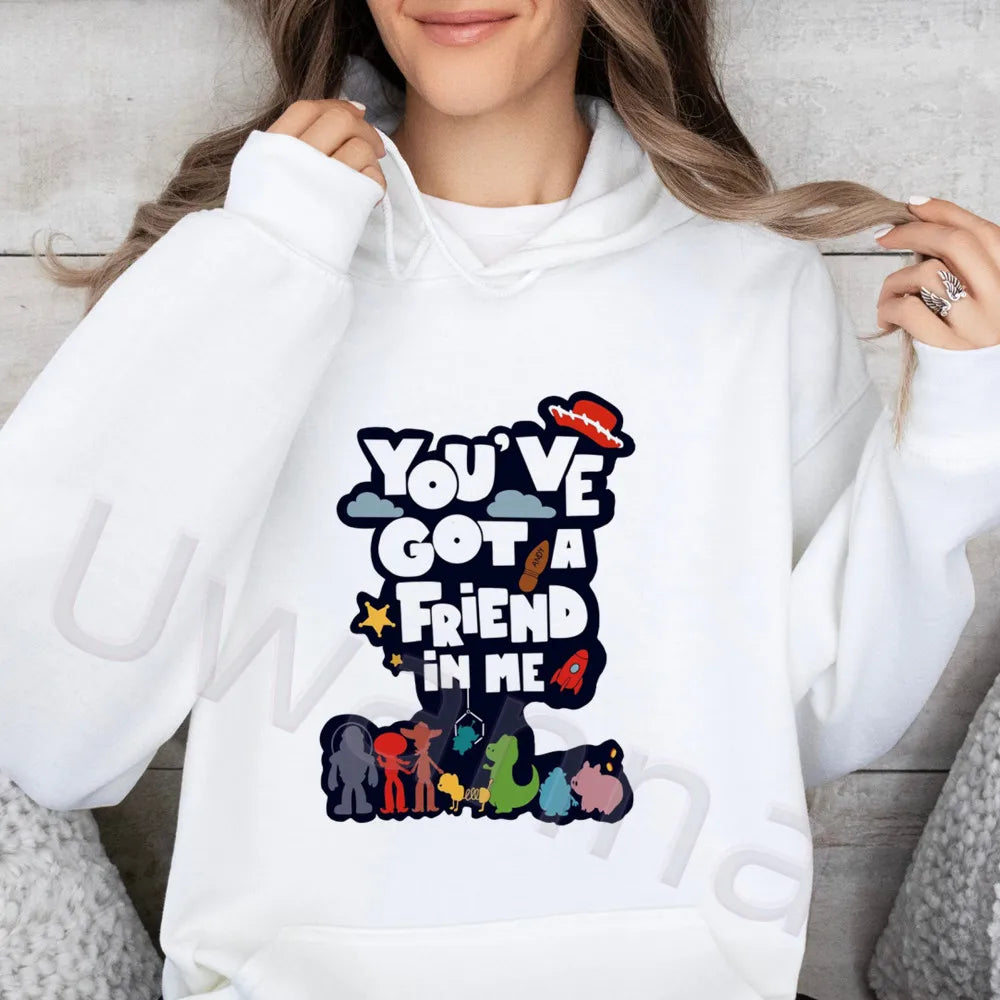Toy Story Graphic Cute Loose Fit Sweatshirt Harajuku Female Winter Fleece Hoodies