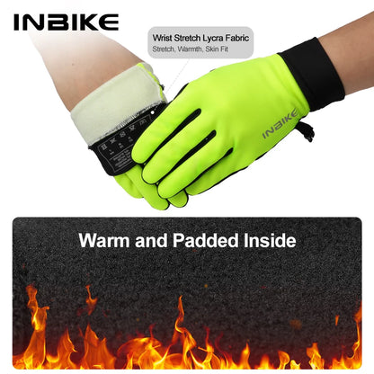 Winter Cycling Gloves for Women Warm Fleece Biking Glove for Riding Waterproof Touchscreen Accessories